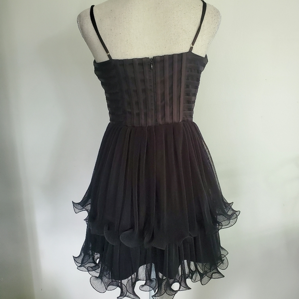 Guess by Marciano Mesh Frill Black Dress - Picture 6 of 10